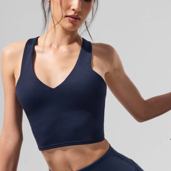 Airbrush Real Bra Tank, Navy size M - Picture 1 of 5